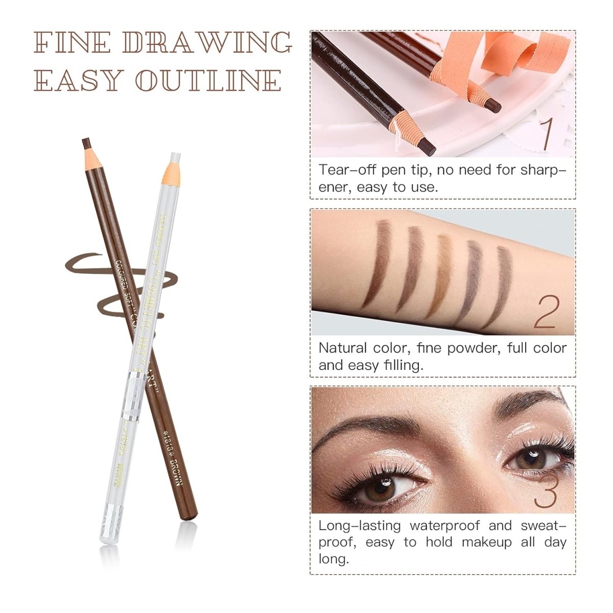 Microblading Eyebrow Pencil - 6 pack 🔥 SuperDeal 🔥 - LightsBetter