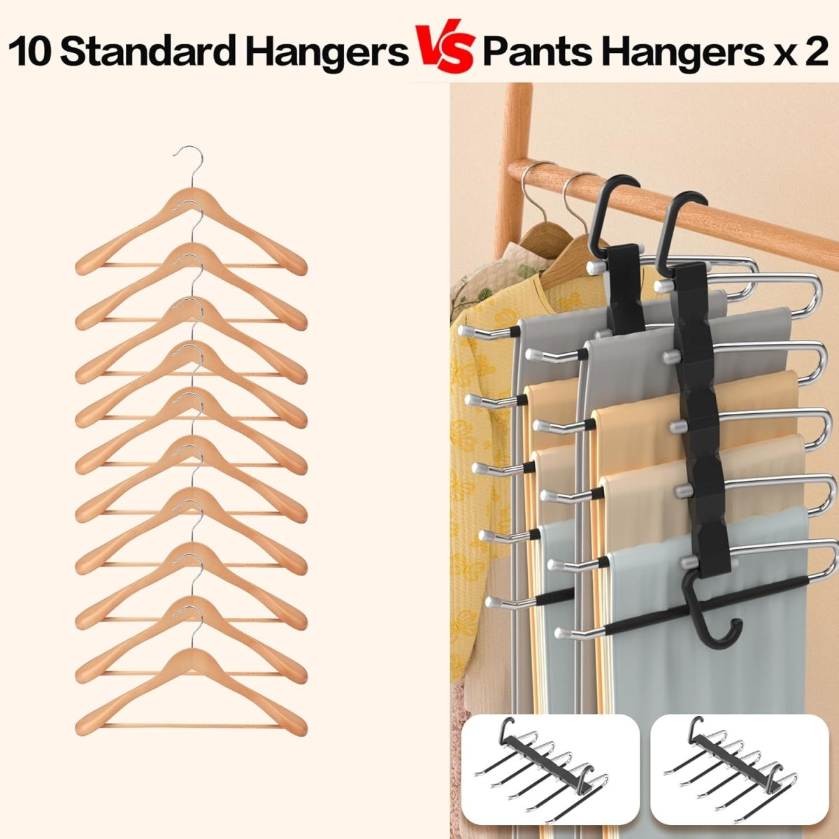 Trouser Hanger - 2Packs - LightsBetter