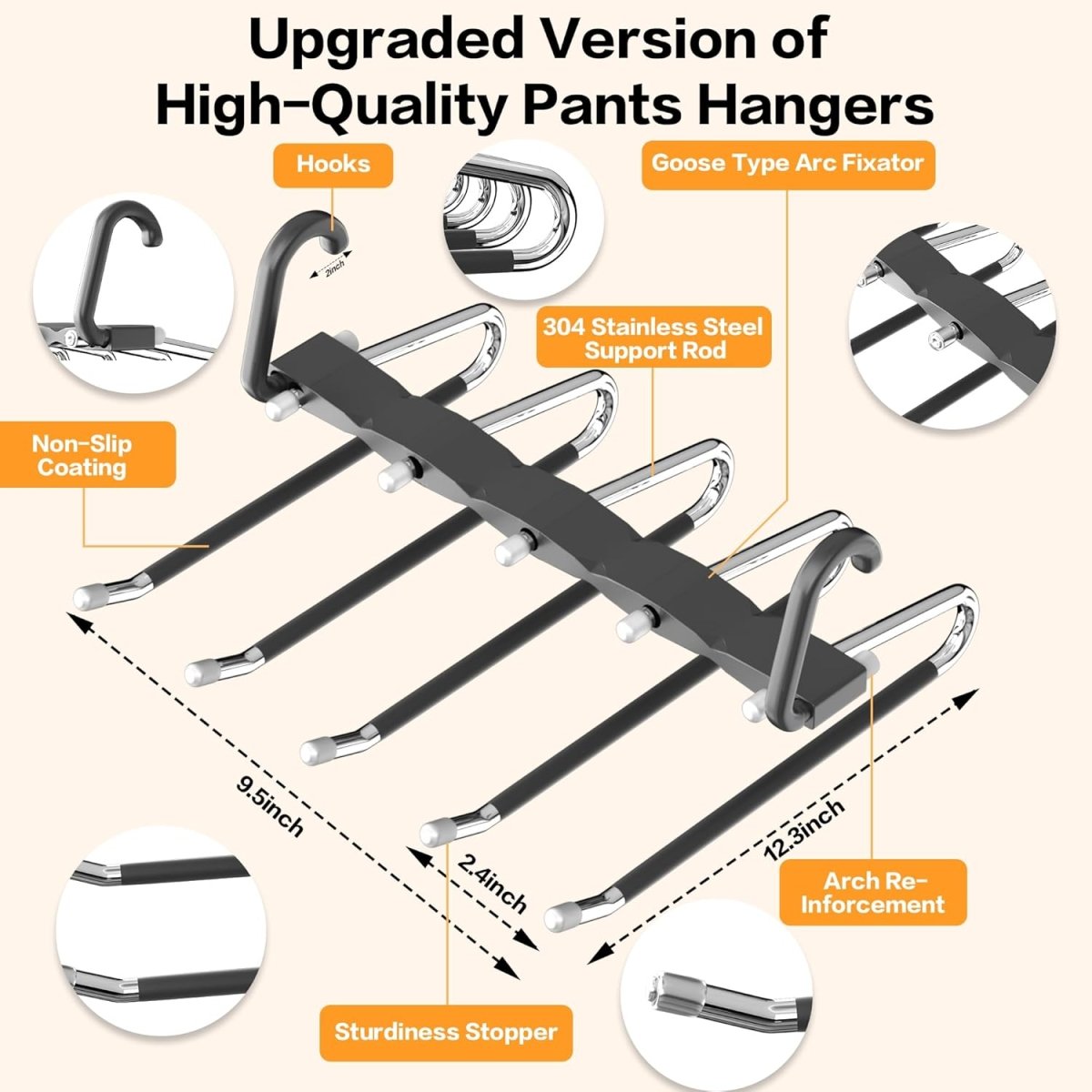 Trouser Hanger - 2Packs - LightsBetter