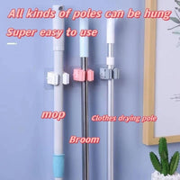 Thumbnail for Wall Mounted Mop Broom Holder - LightsBetter