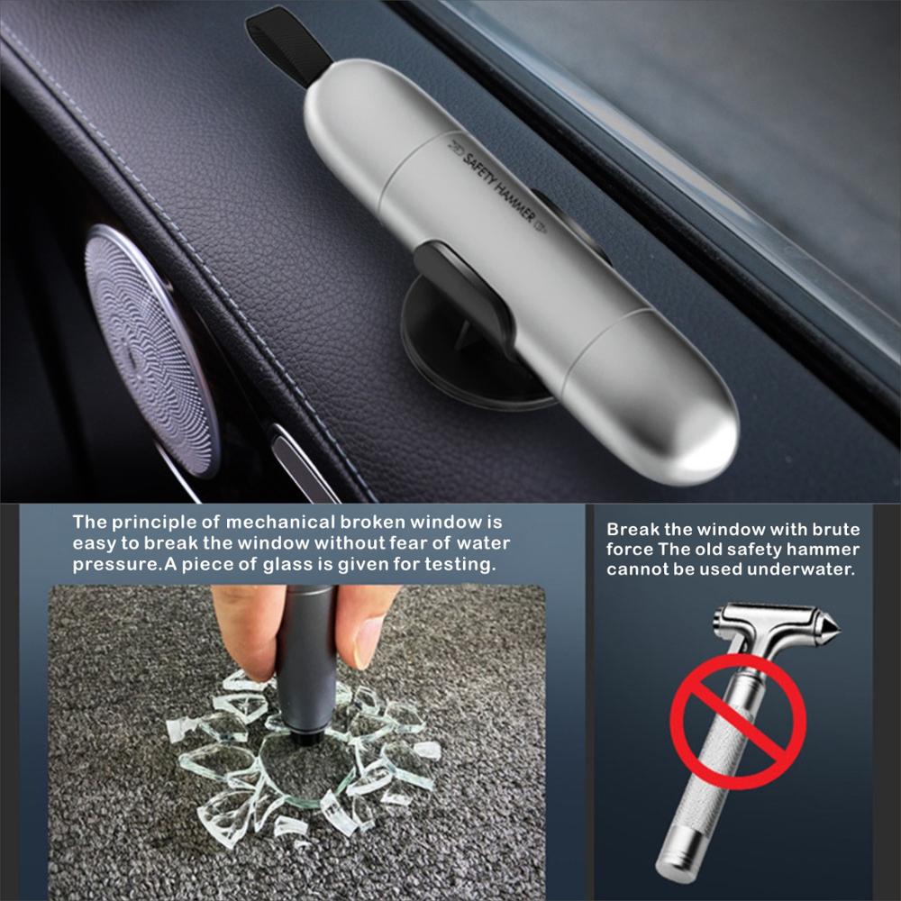 2in1 Car Safety Hammer - LightsBetter