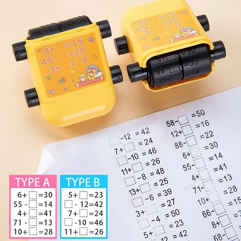 Math Teaching Stamp Roller - LightsBetter