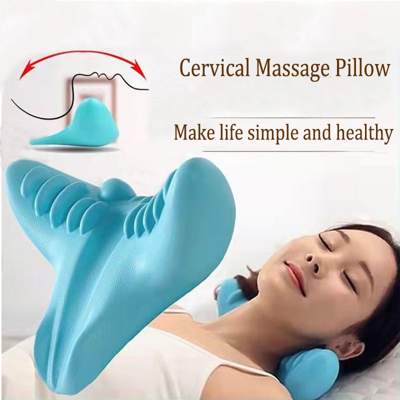 C-Type Cervical Spine Massage Pillow Cervical Spine Orthosis Traction  Massage Pillow Sleep Shoulder And Neck Massage Pillow -EPROLO