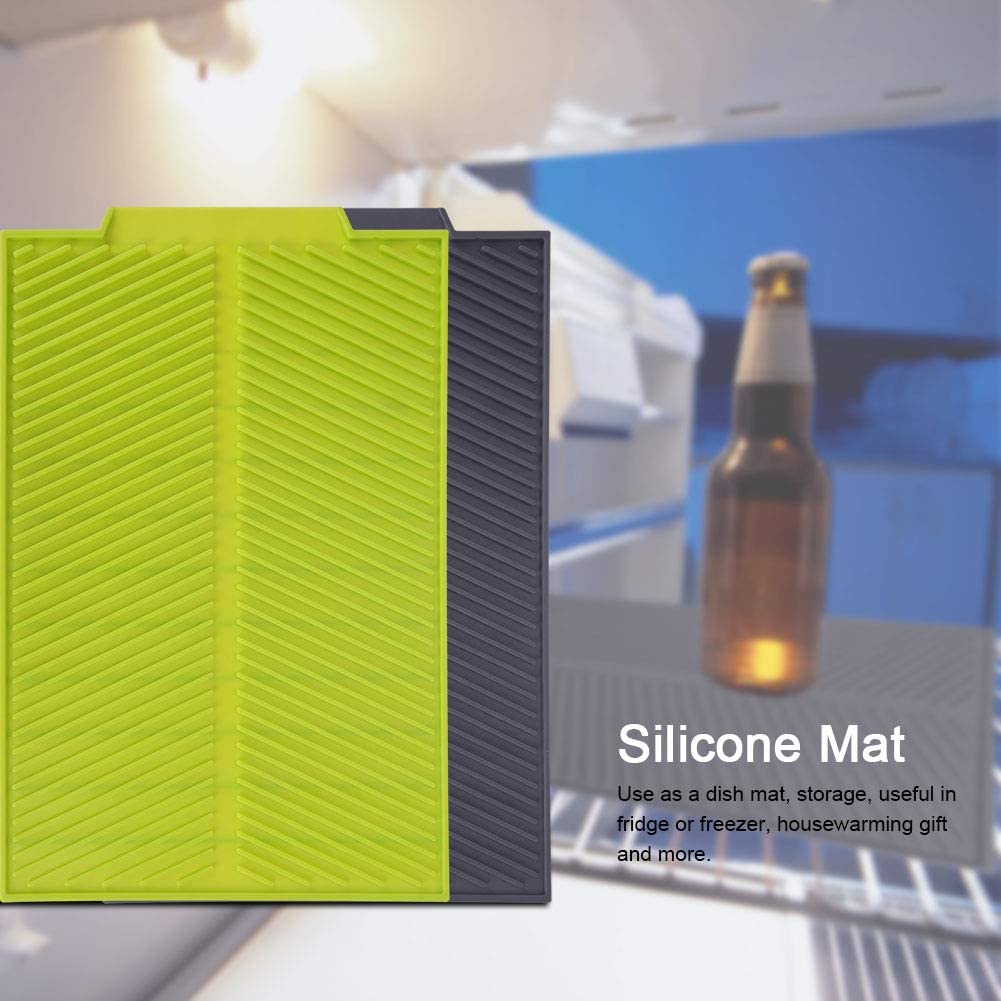 Folding Draining Mat, 43x33cm Silicone Draining Board Mats Dish