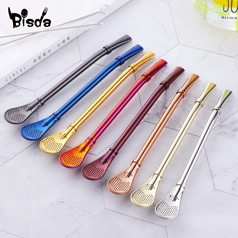 Stainless Filter Straw Spoon - LightsBetter