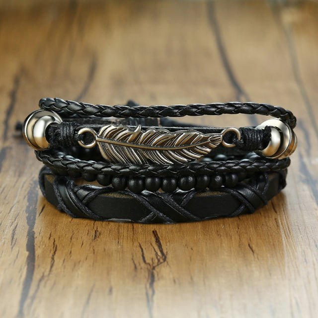 Vnox Leather Bracelets - LightsBetter