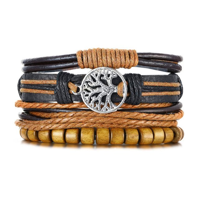 Vnox Leather Bracelets - LightsBetter