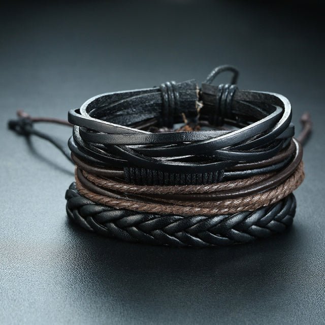 Vnox Leather Bracelets - LightsBetter