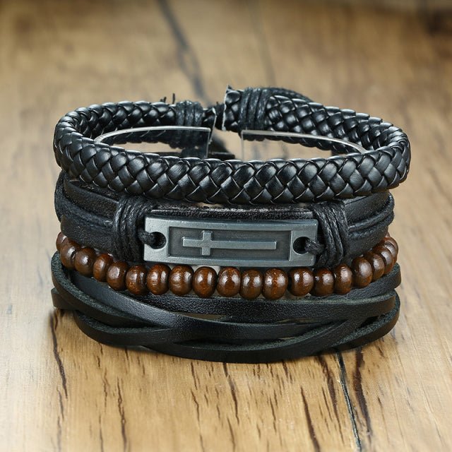 Vnox Leather Bracelets - LightsBetter